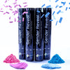 Gender Reveal Confetti & Powder Smoke Cannons - 2 Pink and 2 Blue